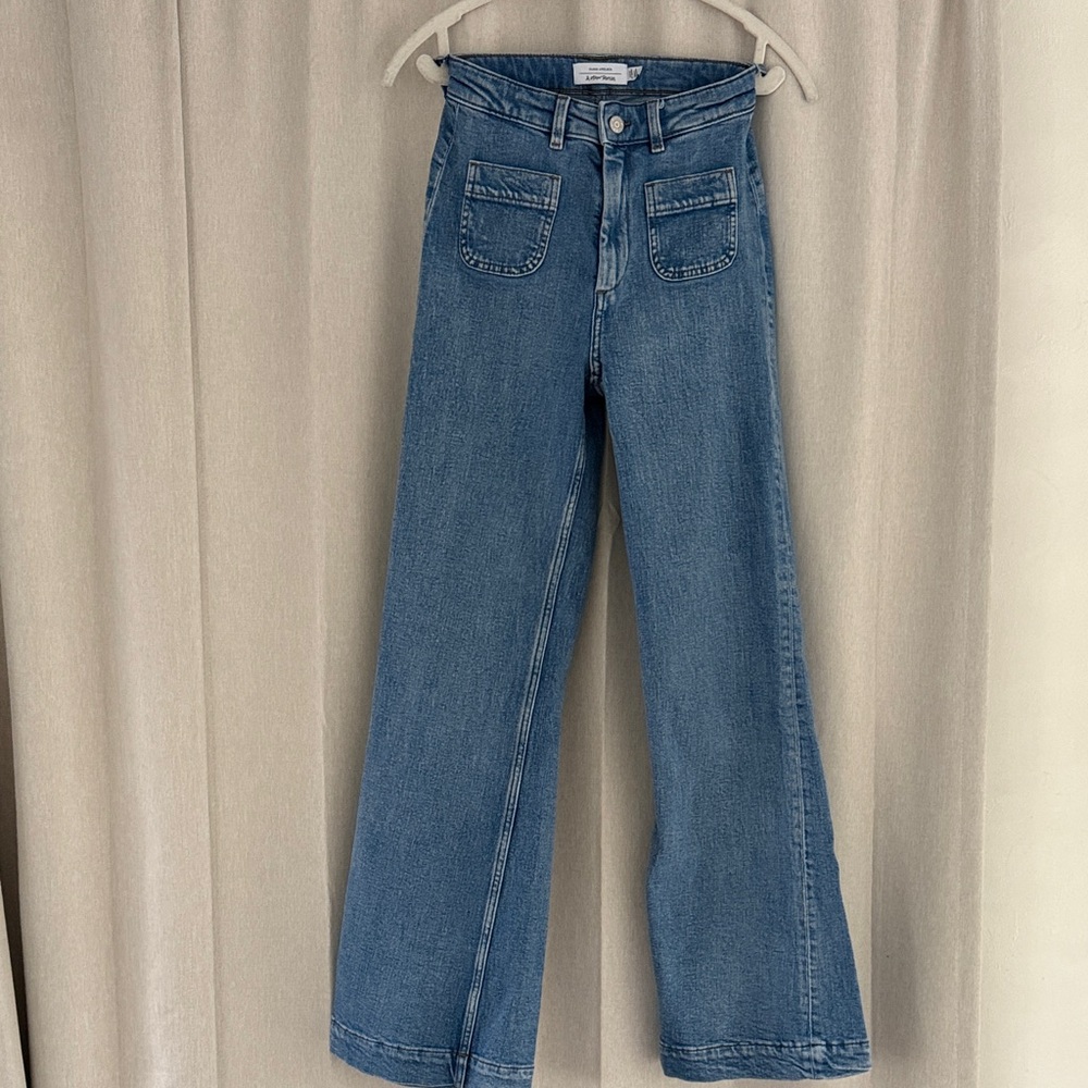 Classic Blue Wide-Leg Jeans